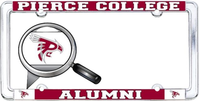 Pierce College Alumni Thin Dome License Plate Frame