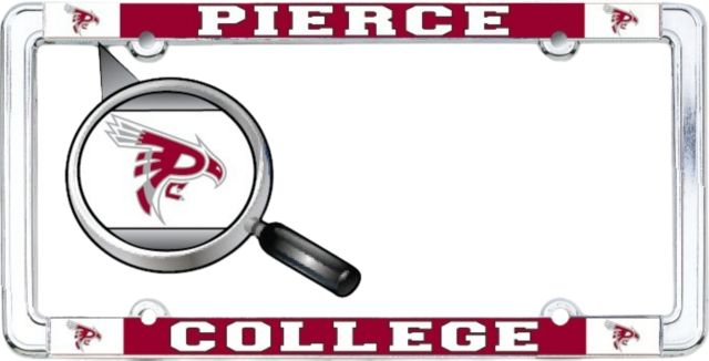 Pierce College Thin Dome License Plate Frame