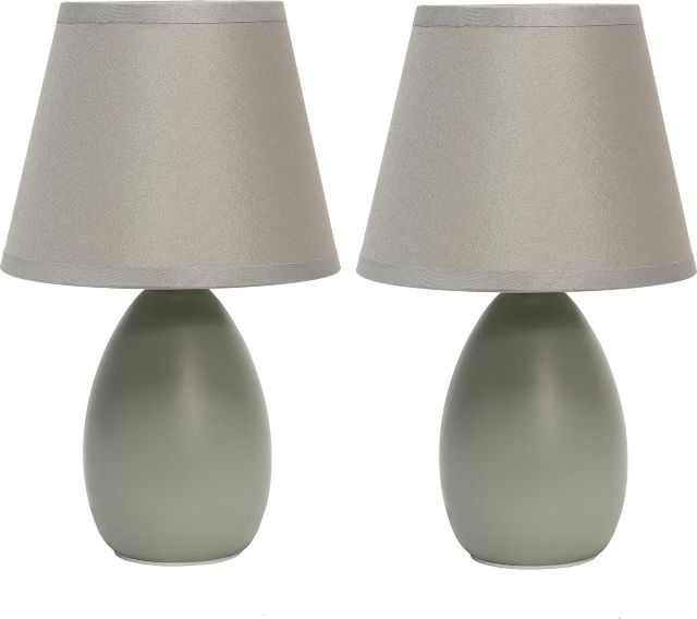 Simple Designs Mini Egg Oval Ceramic, Simple Designs Mini Egg Oval Ceramic Table Lamp