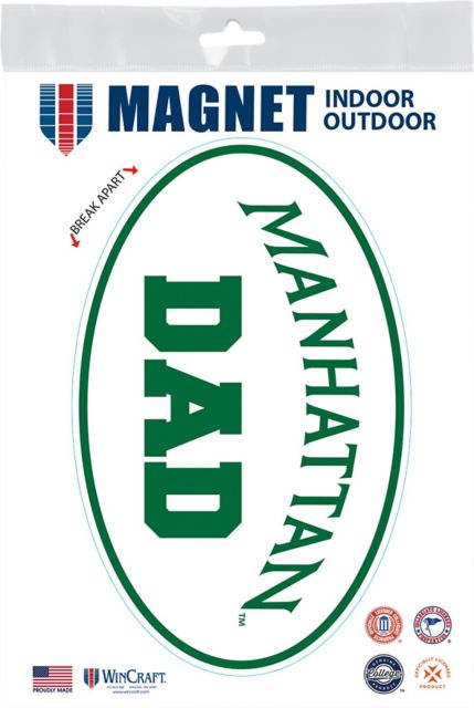 Manhattan University Dad 3.5 x 5.5 Oval Magnet