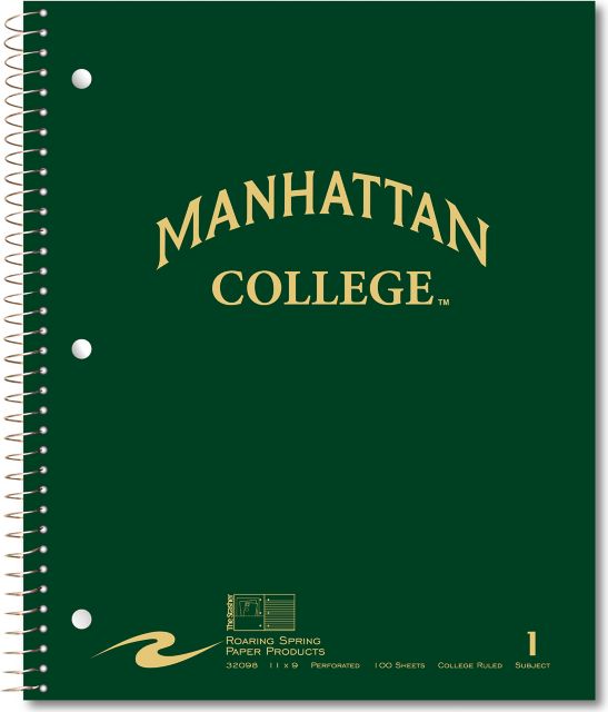 Manhattan College 1 Subject Notebook