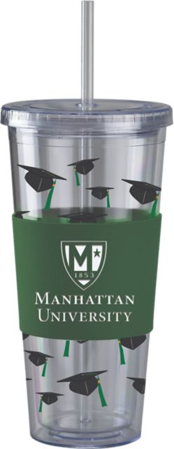 Manhattan University Acrylic Tumbler with Straw
