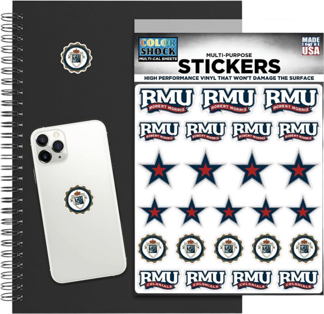 Robert Morris University Colonials Sticker Sheet