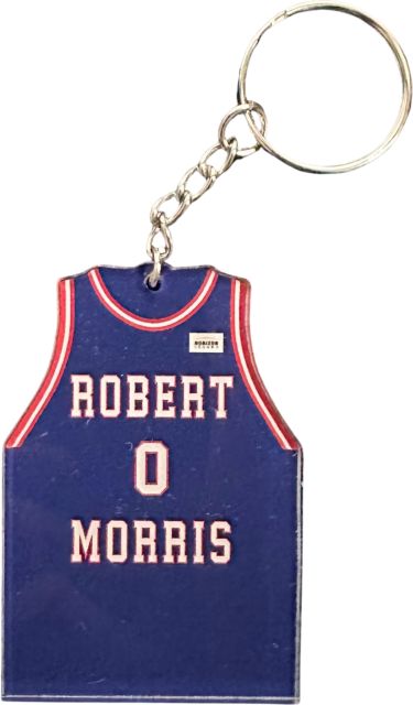 Robert Morris University Away Basketball Jersey Keychain