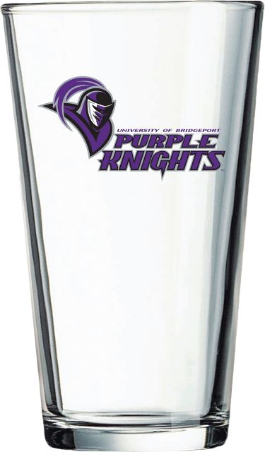 University of Bridgeport 16 oz. Glass