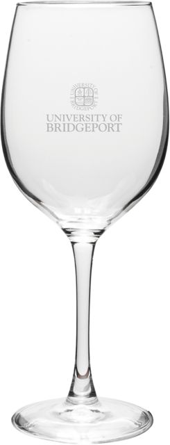 University of Bridgeport 16 oz. Wine Glass