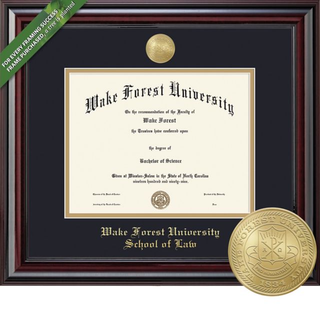 Wake Forest University 11'' x 14'' School of Law Elite Diploma Frame