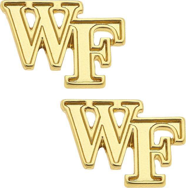 Women's Wake Forest Demon Deacons 24K Gold Plated Stud Earrings