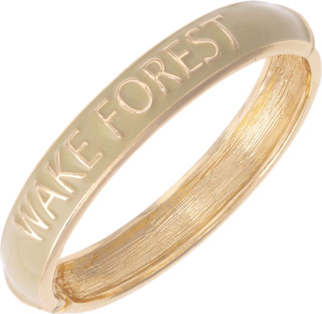 Women's Wake Forest Demon Deacons Sculpted Enamel Hinge Bangle in Gold