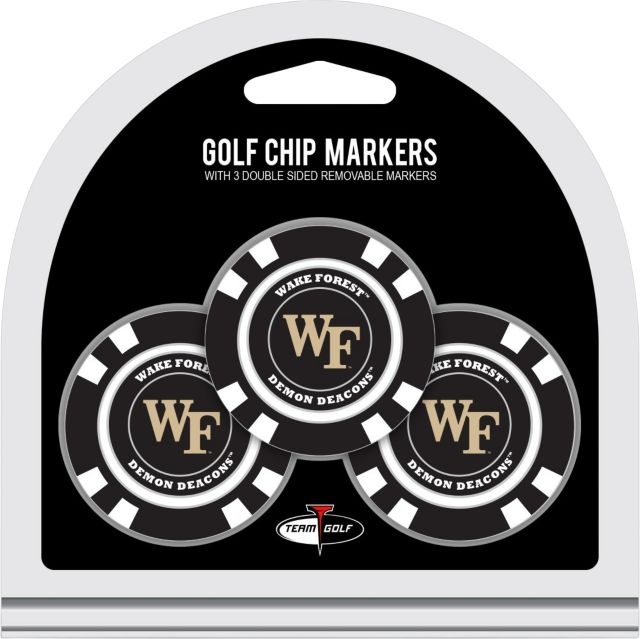 Wake Forest University Golf Ball Chip Markers 3-Count