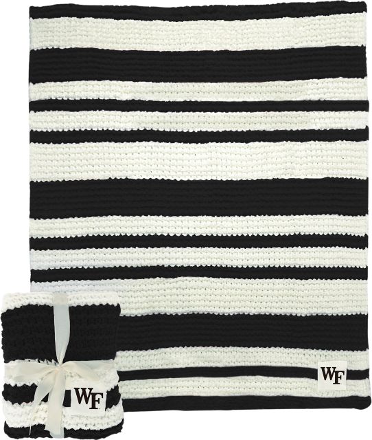 Wake Forest University Cable Knit Throw 50x60