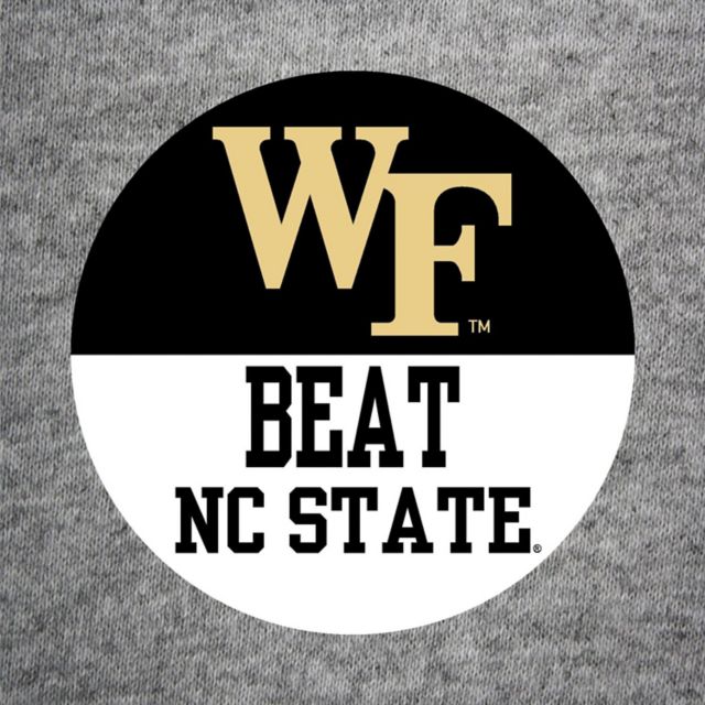 Wake Forest University 3" Beat North Carolina State Button