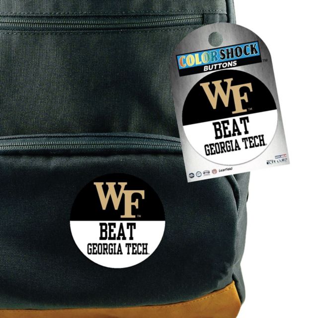 Wake Forest University 3" Beat Georgia Tech Button