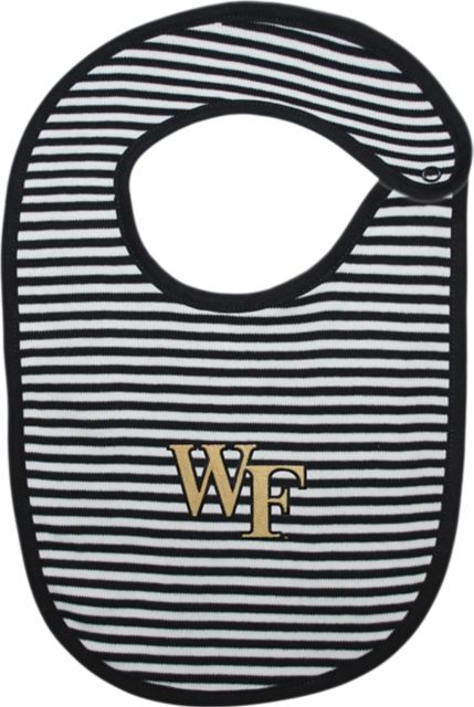 Wake Forest University Striped Infant Bib