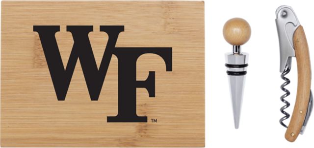 Wake Forest University Bamboo Wine Tool Set