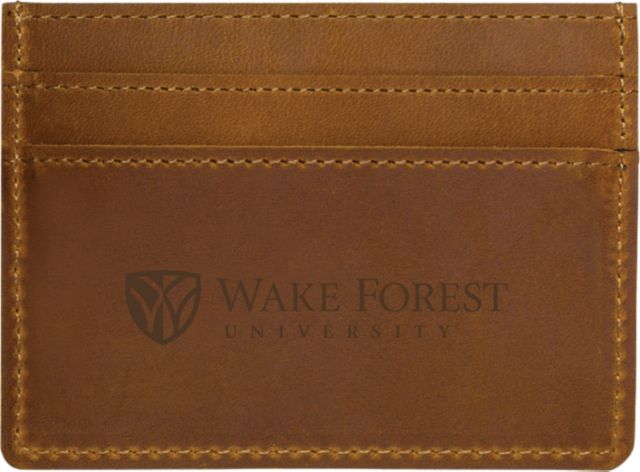 Wake Forest Demon Deacons Leather Card Holder