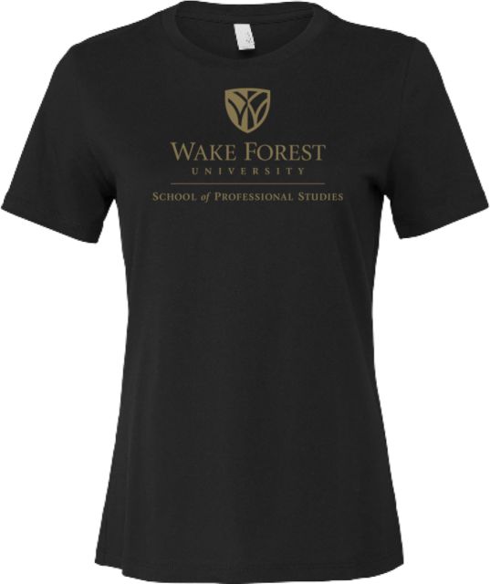 Wake Forest Bella + Canvas Womens Relaxed Cotton T Shirt Wake Forest University - School of Professional Studies - ONLINE ONLY