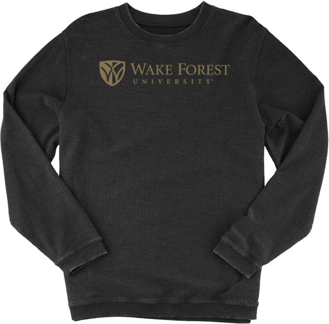 Wake Forest Boxercraft Womens Corded Crew Wake Forest University Mark Horizontal - ONLINE ONLY