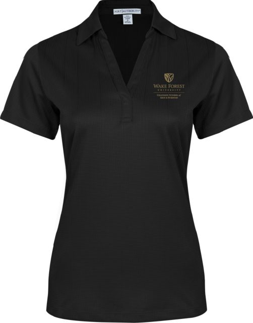 Wake Forest Womens Performance Fine Jacquard Polo Wake Forest University - Graduate School of Arts and Sciences - ONLINE ONLY