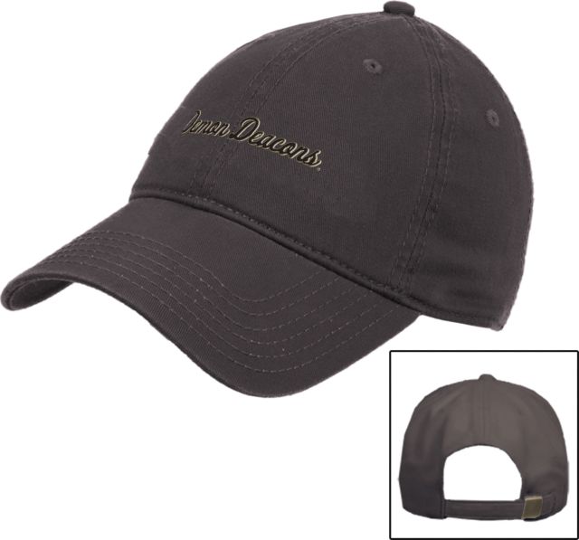 Wake Forest Unstructured Adjustable Low Profile Hat Demon Deacons Script - ONLINE ONLY