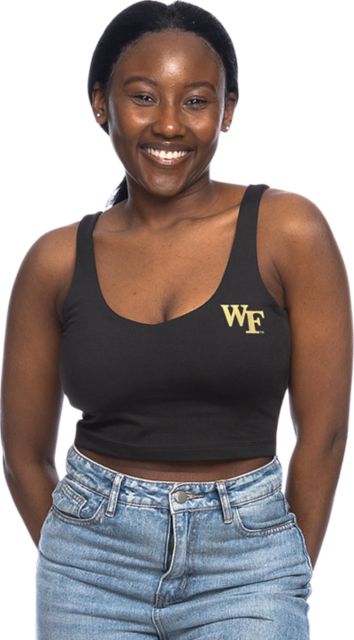 Wake Forest University Women's V-Neck Cropped Tank Top