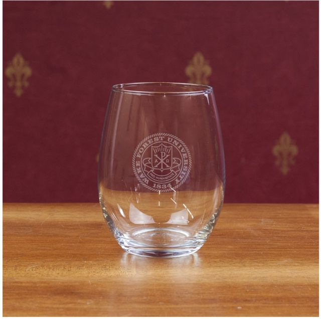 Wake Forest University 15 Oz. Stemless Wine Glass