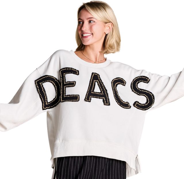 Wake Forest Demon Deacons Women's Distressed Crewneck Sweatshirt