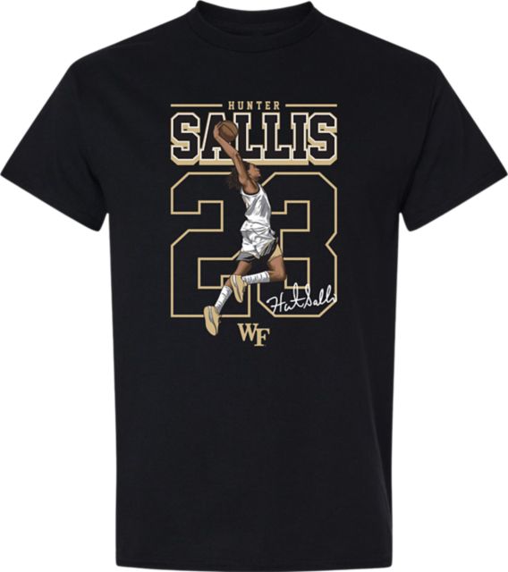 Wake Forest University Men's Basketball Short Sleeve T-Shirt #23 HUNTER SALLIS