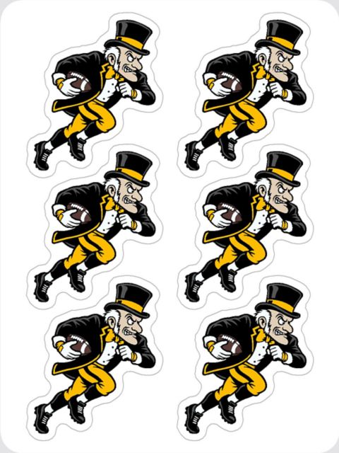 Wake Forest Demon Deacons Rushing Deacon Football Body Decals