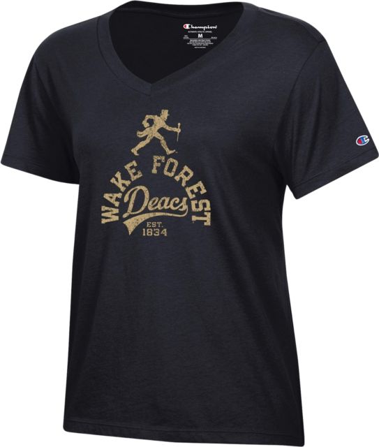 Wake Forest Demon Deacons Women's V-Neck Short Sleeve T-Shirt