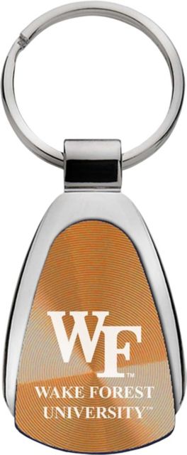 Wake Forest University Teardrop Keychain