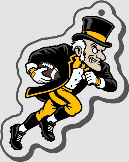 Wake Forest Demon Deacons Rushing Deacon Keychain