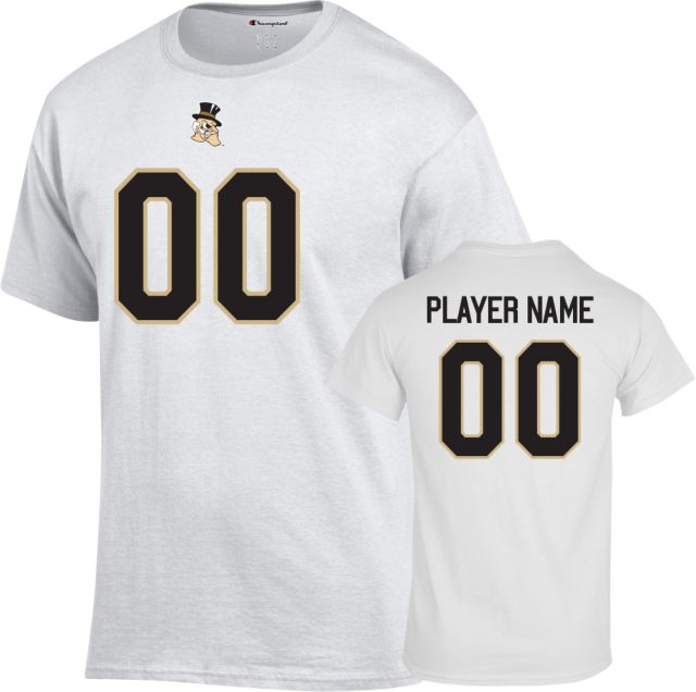 Wake Forest Football Player Name Short Sleeve T-Shirt Numbers 0-50 - ONLINE ONLY