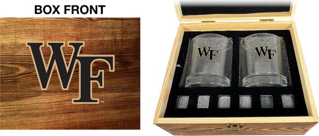 Wake Forest Demon Deacons Rock Glass Box Set