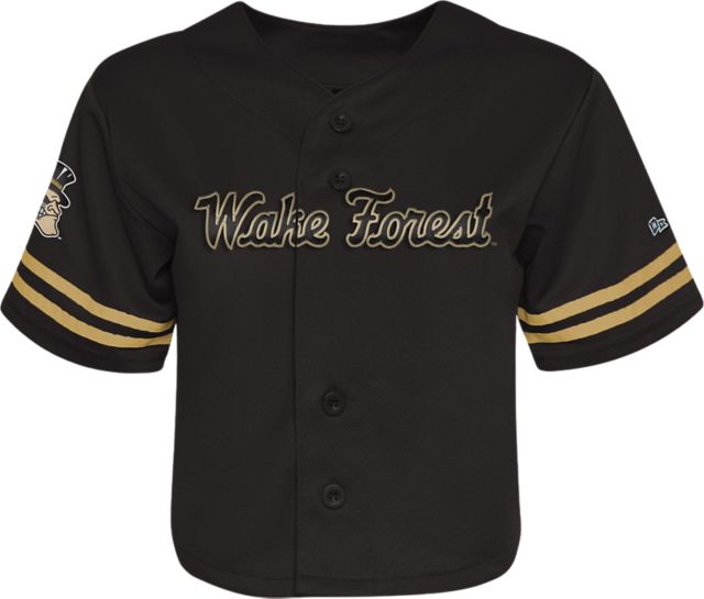 Wake Forest University Demon Deacons Women's Cropped Baseball Jersey
