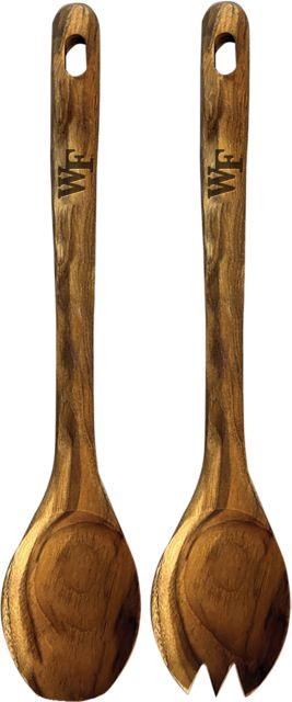 Wake Forest Demon Deacons Teak Fork and Spoon Set