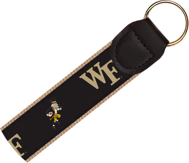 Wake Forest Demon Deacons Rushing Deacon Ribbon Keychain