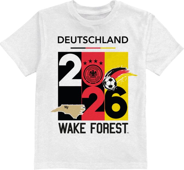 Wake Forest Demon Deacons X Deutschland 2026 Youth Short Sleeve T-Shirt
