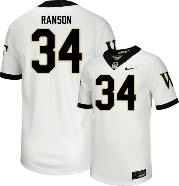 Wake Forest Demon Deacons Replica Football Jersey #34 ZACH RANSON