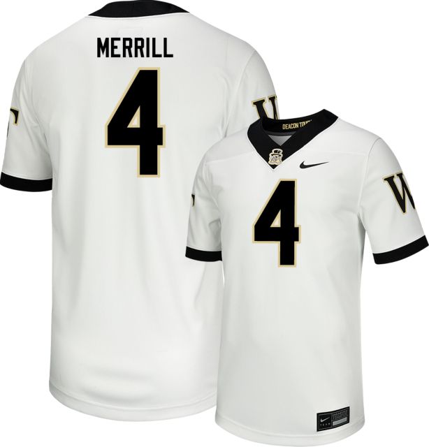 Wake Forest Demon Deacons Replica Football Jersey #4 W MERRILL