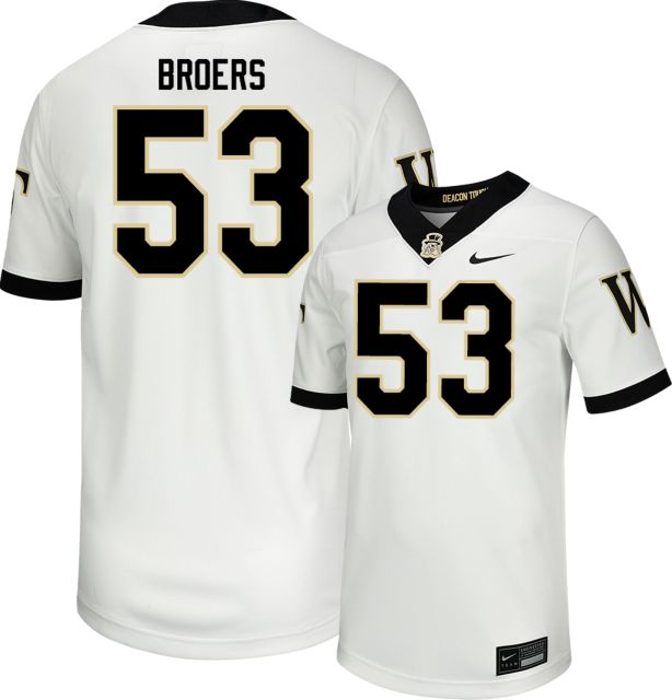 Wake Forest Demon Deacons Replica Football Jersey #53 C BROERS