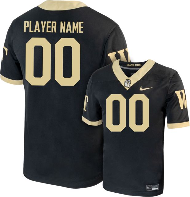 WAKE FOREST 4番 ユニフォーム Custom Football Jersey - Any Number & Name, White/Black