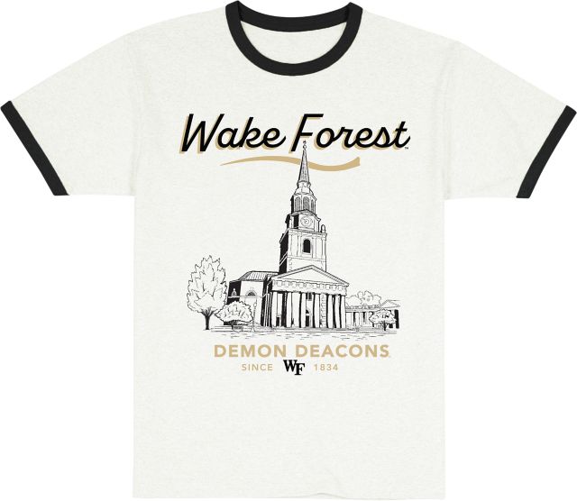 Wake Forest Demon Deacons Ringer Short Sleeve T-Shirt