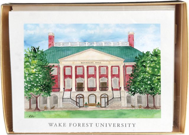 Wake Forest University Reynolda Hall Watercolor Note Card Set 10 count