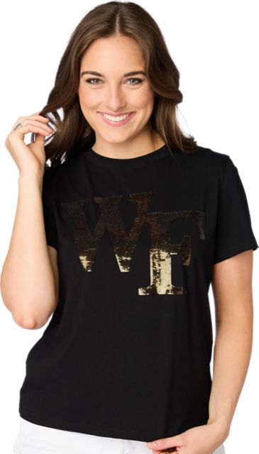 Wake Forest University Women's Sequin Short Sleeve T-Shirt