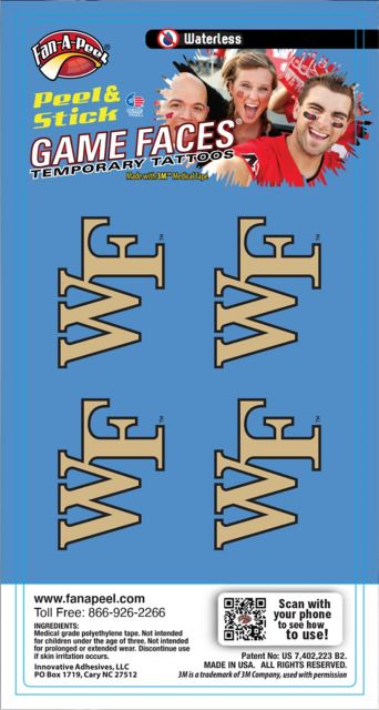 Wake Forest Demon Deacons Tattoo 4-Pack