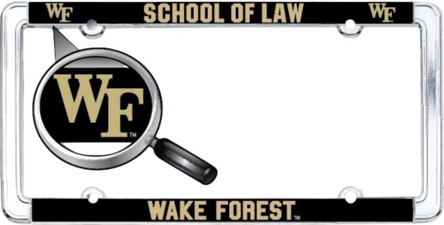 Wake Forest University School of Law Thin Dome License Plate Frame