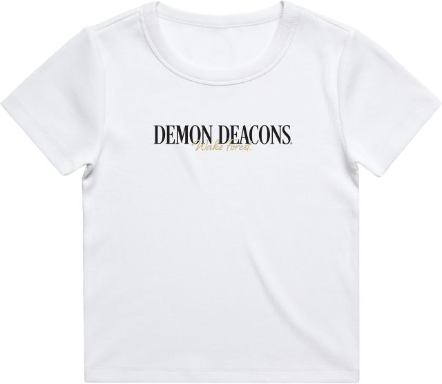Wake Forest Demon Deacons Women's Ribbed Short Sleeve T-Shirt