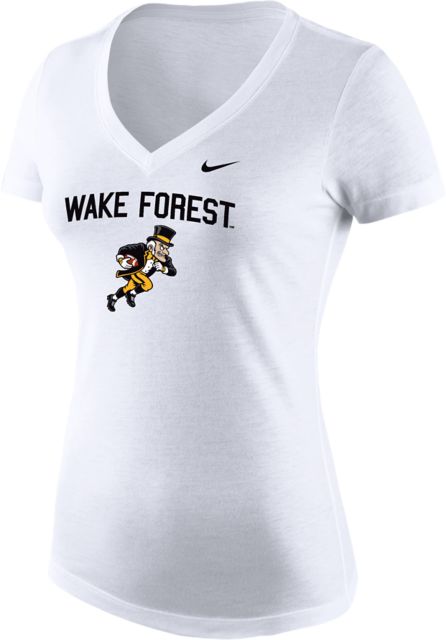 Wake Forest Demon Deacons Women's Triblend V-Neck Short Sleeve T-Shirt