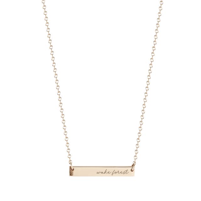 Wake Forest Horizontal Bar Necklace - Cavan Gold